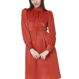 Women's Polyester A-Line Knee-Length Dress