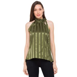 Women Olive Green Embellished Top