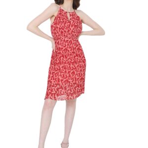 Printed Polyester Off Shoulder Womens Mini Dress