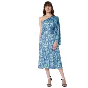 Women's Polyester Long Sleeve Regular Fit Knee Length Dress