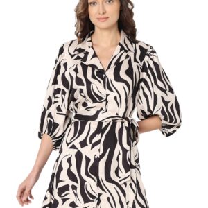 Women's Polyester A-Line Mini Dress