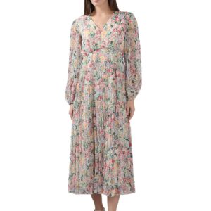 Women's Polyester Fit and Flare Midi Dress