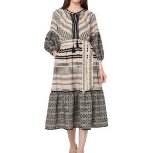 Women's Cotton Fit and Flare Midi Dress